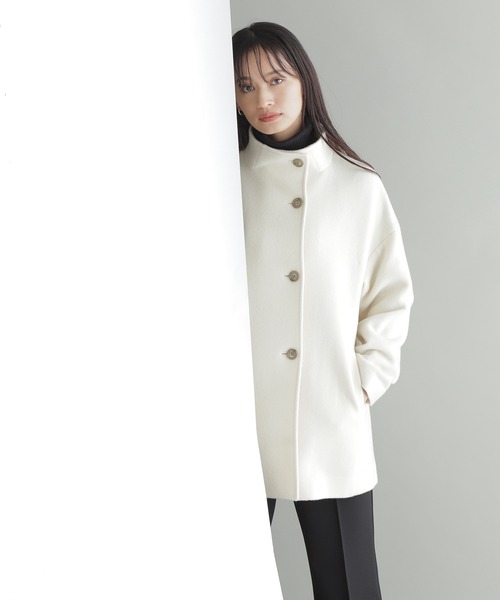「NATURAL BEAUTY BASIC」 ピーコート SMALL ブラウン レディース_画像4