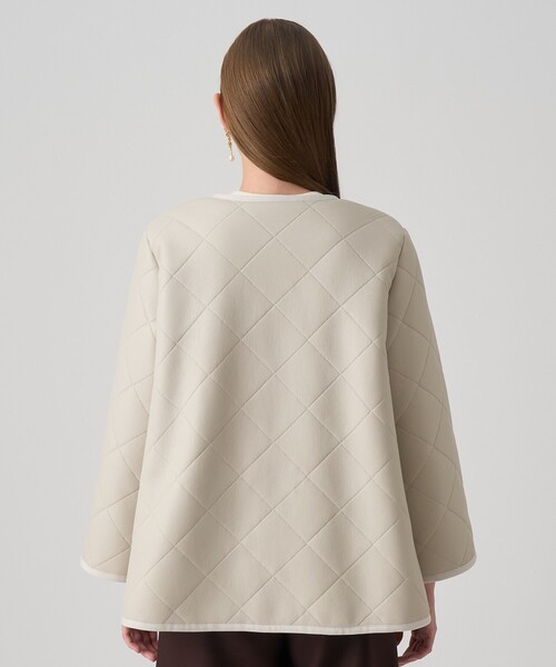 ANAYI ベージュ ムートン　コート ANAYI ムートンコート ボアコート フェイクムートンキルティング