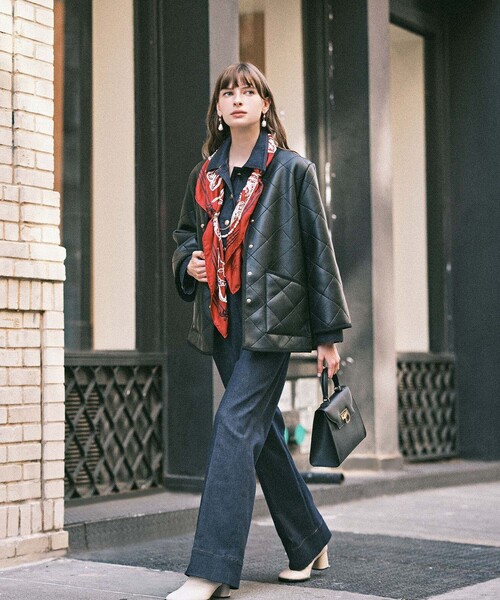 ANAYI（アナイ） トレンチコート コート フェイクムートンキルティング