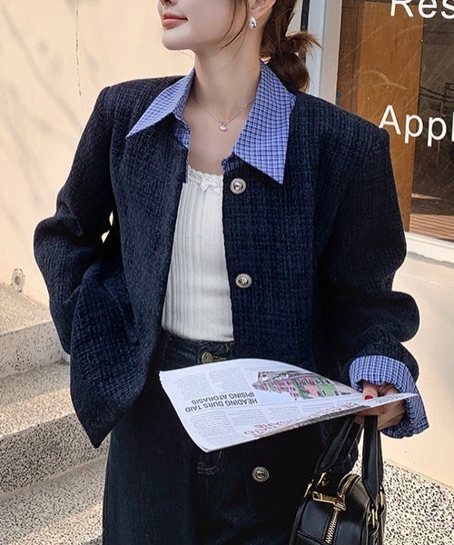 DIAVEL ブルゾン ジャンバー 「セパレート襟付き2WAY」ブルーカラー