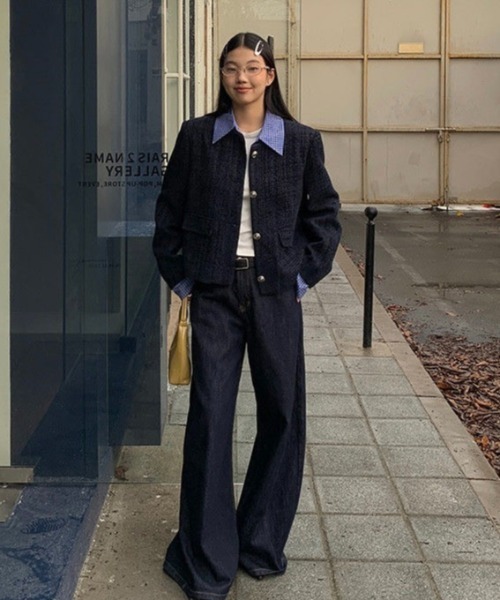 DIAVEL ブルゾン ジャンバー 「セパレート襟付き2WAY」ブルーカラー