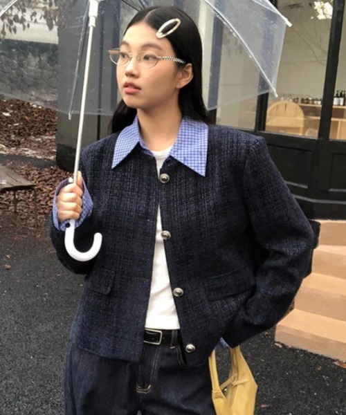 DIAVEL ブルゾン ジャンバー 「セパレート襟付き2WAY」ブルーカラー