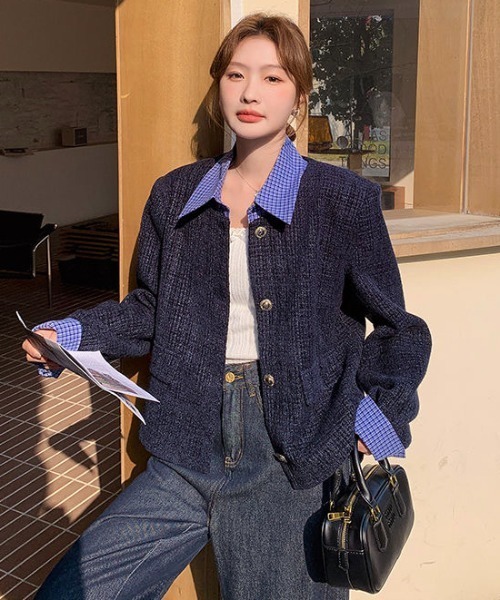 DIAVEL ブルゾン ジャンバー 「セパレート襟付き2WAY」ブルーカラー