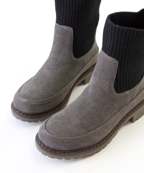 Minnetonka（ミネトンカ） ブーツ ニットソックスサイドゴアブーツ