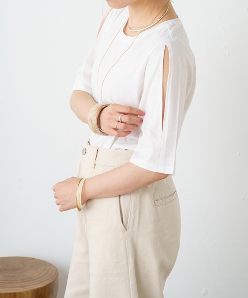 【オシャレ⭐Omekashi】オフホワイト　カットソー　サイズF Omekashi - 【オシャレ⭐Omekashi】オフホワイト カットソー サイズFの