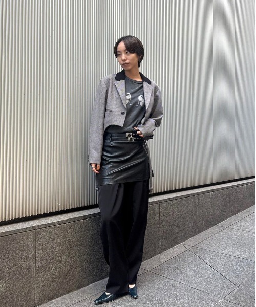 Ameri（アメリ） スカート SYNTHETIC LEATHER MINI SKIRT : ZOZOTOWN