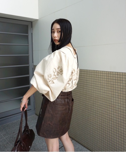 Ameri（アメリ） スカート SYNTHETIC LEATHER MINI SKIRT : ZOZOTOWN