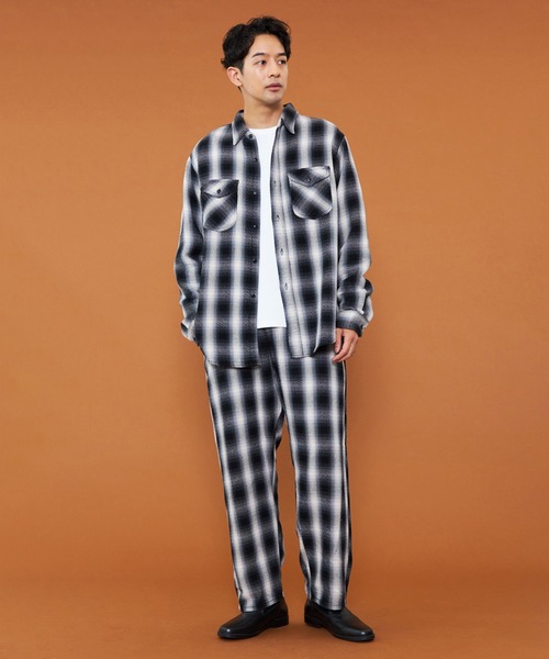 新品　SALE Lee ネルチェック　シャツ Lee（リー） シャツ NEL WORK SHIRTS/ネルワークシャツ オンブレ