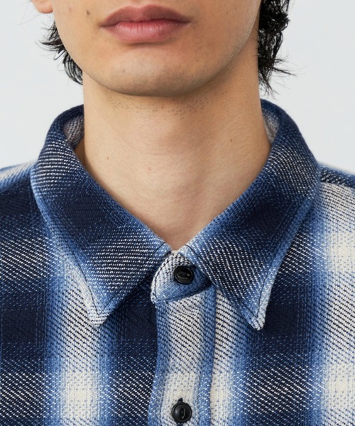 新品　SALE Lee ネルチェック　シャツ Lee（リー） シャツ NEL WORK SHIRTS/ネルワークシャツ オンブレ