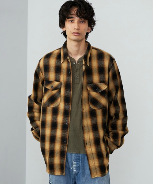 新品　SALE Lee ネルチェック　シャツ Lee（リー） シャツ NEL WORK SHIRTS/ネルワークシャツ オンブレ
