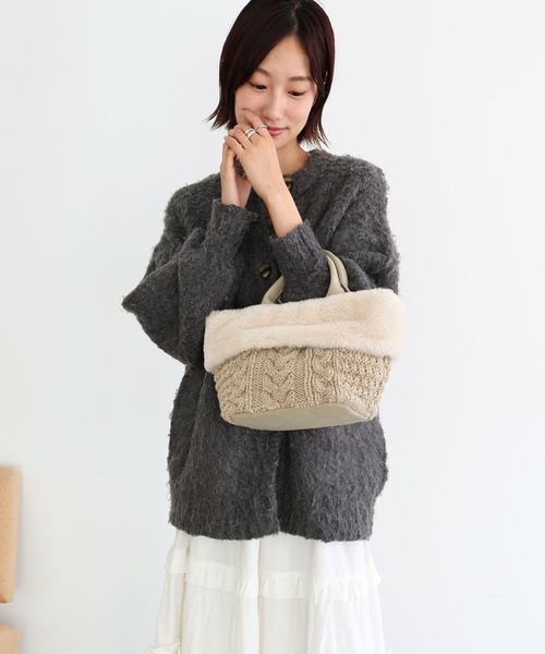 T・S・L（ファッション） トートバッグ ニットフェイクファートート