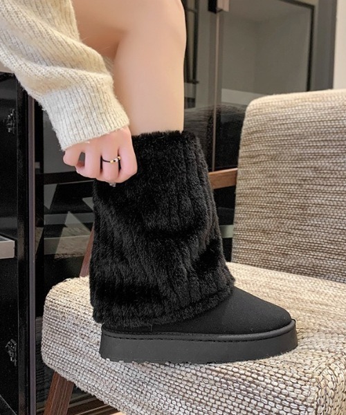 ブーツ 厚底ファーカバームートンブーツ レディース : ZOZOTOWN Yahoo