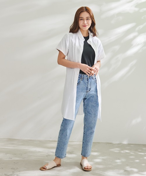 「Arnold Palmer」 シャツワンピース L ブラック レディース_画像7