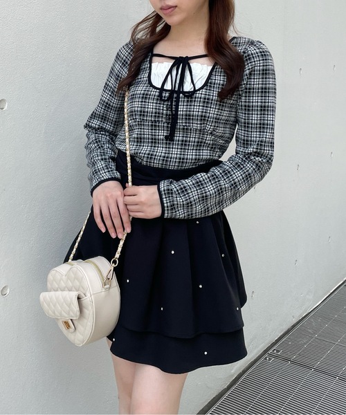 ワンウェイ 長袖 黒Tシャツ oneway ロングTシャツ レディース トップス one way（ワンウェイ） tシャツ レイヤード風カットソー レディース
