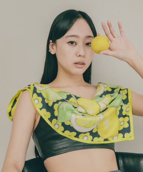 SWASH LONDON スカーフ バンダナ シルクスカーフ ”Citrus” 68*68