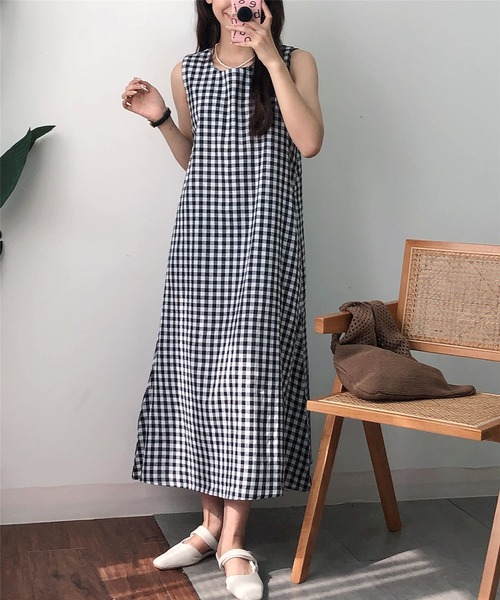 「MAISON DE THERESE」 「vogue」ノースリーブワンピース X-LARGE ブラック レディース_画像4