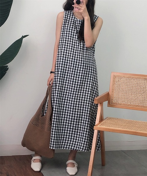 「MAISON DE THERESE」 「vogue」ノースリーブワンピース X-LARGE ブラック レディース_画像7