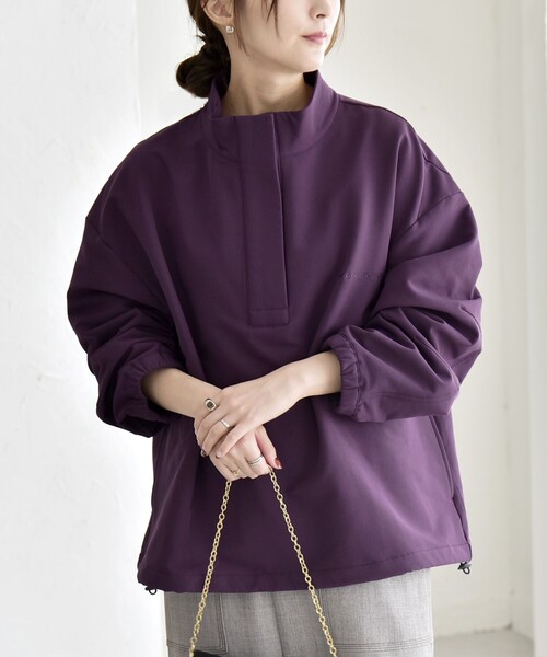 quaranciel quaranciel:「洗濯機可能」ハーフ ジップ ロゴ 刺繍