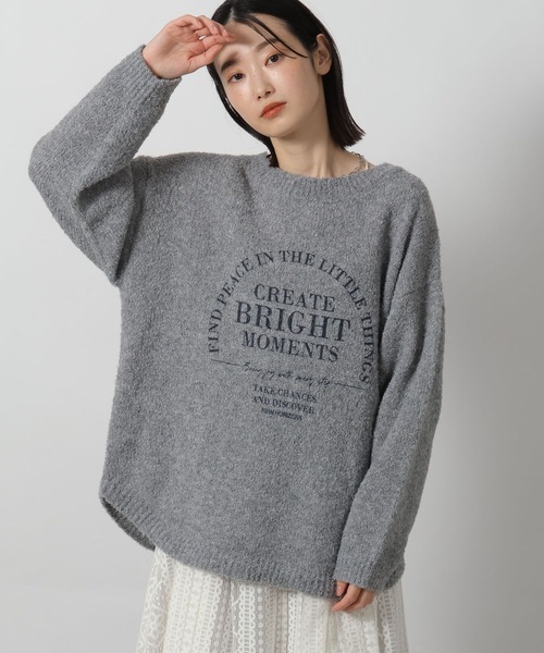 LAKOLE（ラコレ） ニット セーター ブークレロゴニットプルオーバー