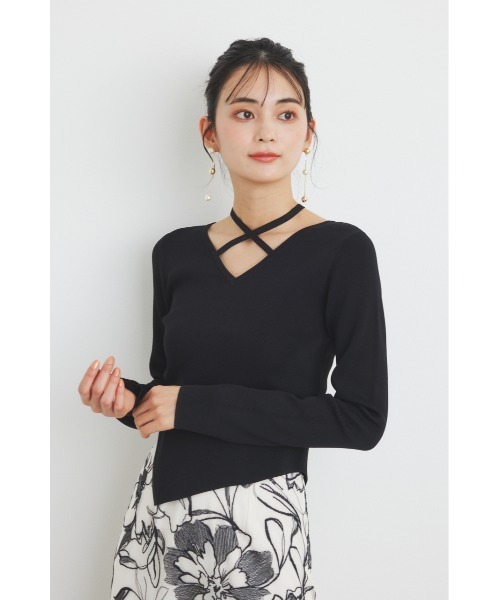 「rienda」 長袖ニット FREE オレンジ レディース_画像4