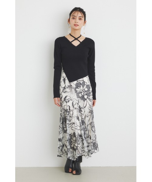 「rienda」 長袖ニット FREE オレンジ レディース_画像9