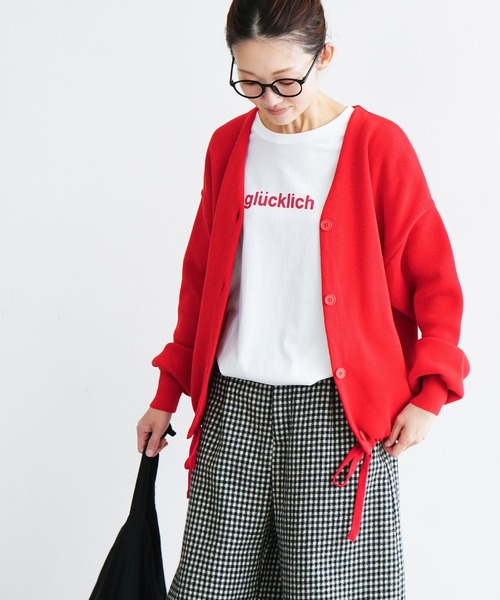 SOLAMONAT（ソラモナ） カーディガン ウエハースニット ドローコード