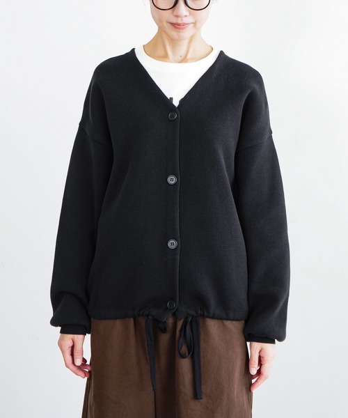 SOLAMONAT（ソラモナ） カーディガン ウエハースニット ドローコード