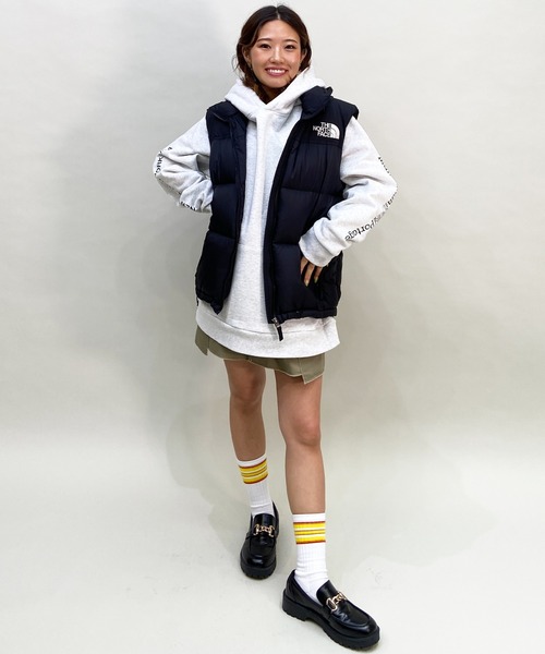 【希少】ノースフェイス　ダウンベスト　ライトグレー レディース L THE NORTH FACE（ザ ノースフェイス） ダウンベスト LARGE グレー