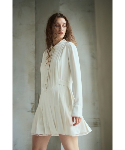 Estella.K ワンピース Diora Pleated Dress タックプリーツミニドレス