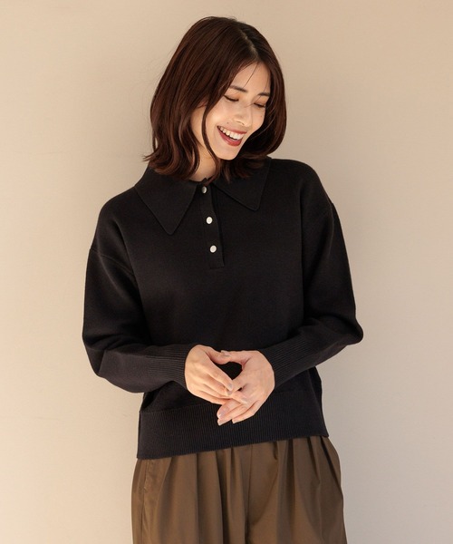 FOUND GOOD（ファウンドグッド） ニット セーター BIGポロエリニットPO