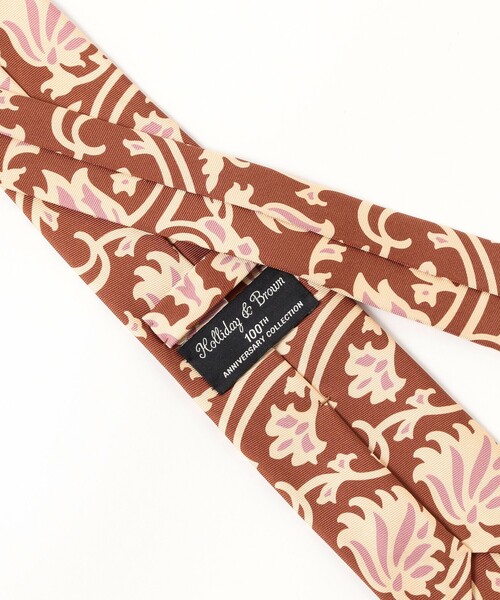 【本日のみ】holiday&brown ネクタイ beamsf BEAMS F（ビームスF） ネクタイ Holliday ＆ Brown / シルク 小紋柄