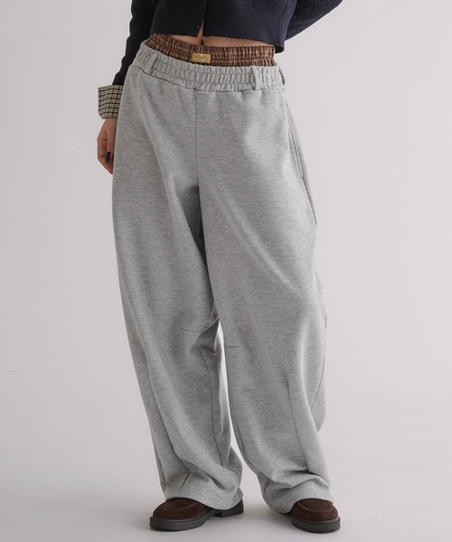 hazyl スウェットパンツ ジャージ layered sweat pants / レイヤード