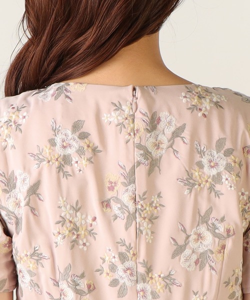 「LAISSE PASSE」 半袖ワンピース LARGE ピンクベージュ レディースの画像