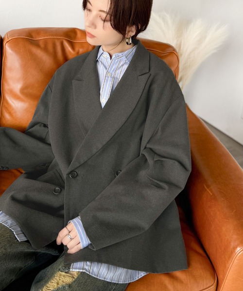 「classicalelf」 テーラードジャケット SMALL カーキブラウン レディース_画像5