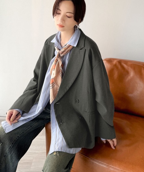 「classicalelf」 テーラードジャケット SMALL カーキブラウン レディース_画像6