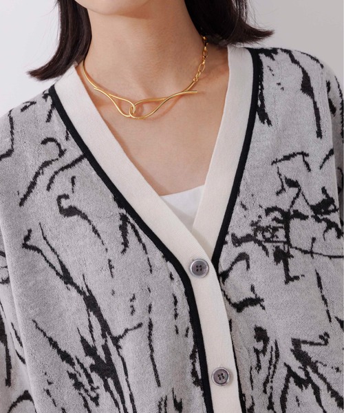 「Eimee Law」 カーディガン 38 ライトグレー レディース_画像3