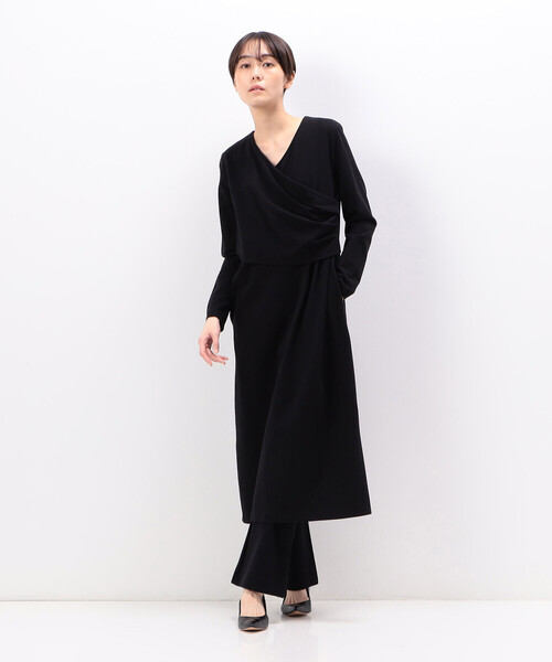 「Gabardine K.T」 長袖ワンピース 9号 グレー レディース_画像5