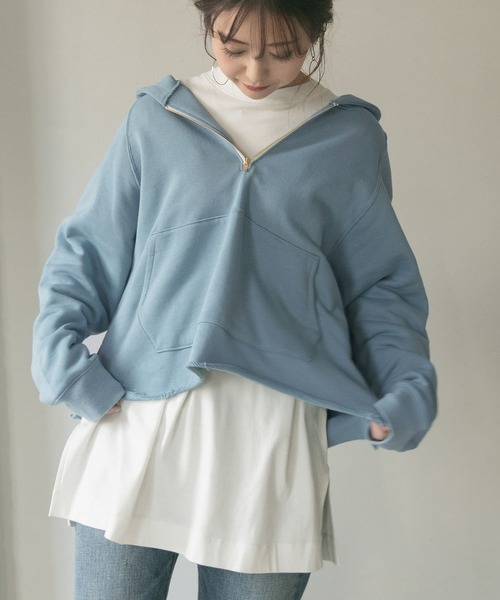 「URBAN RESEARCH DOORS」 プルオーバーパーカー ONE パープル レディース_画像3