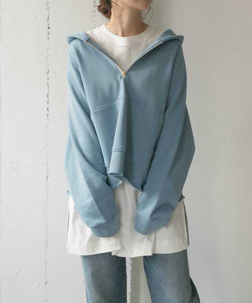 「URBAN RESEARCH DOORS」 プルオーバーパーカー ONE パープル レディース_画像7