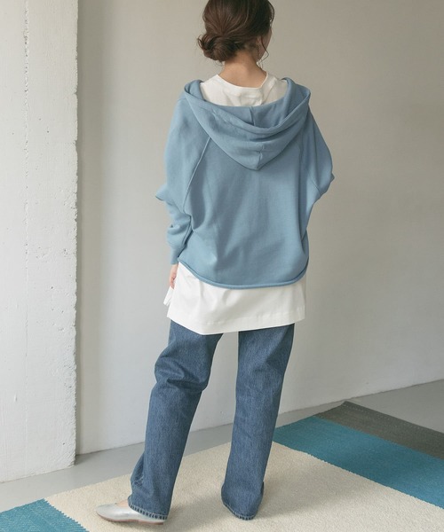 「URBAN RESEARCH DOORS」 プルオーバーパーカー ONE パープル レディース_画像9