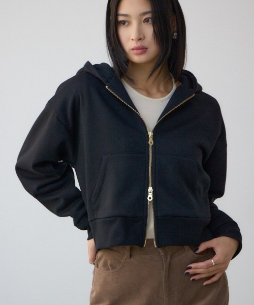 AZUL BY MOUSSY（アズールバイマウジー） パーカー 裏起毛Wジップ