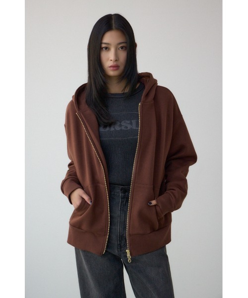 AZUL BY MOUSSY（アズールバイマウジー） パーカー 裏起毛Wジップ