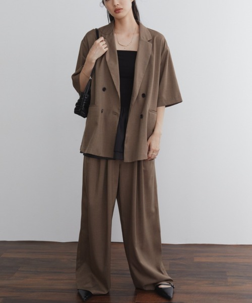 「Aunt Marie's」 テーラードジャケット FREE ベージュ レディース_画像4