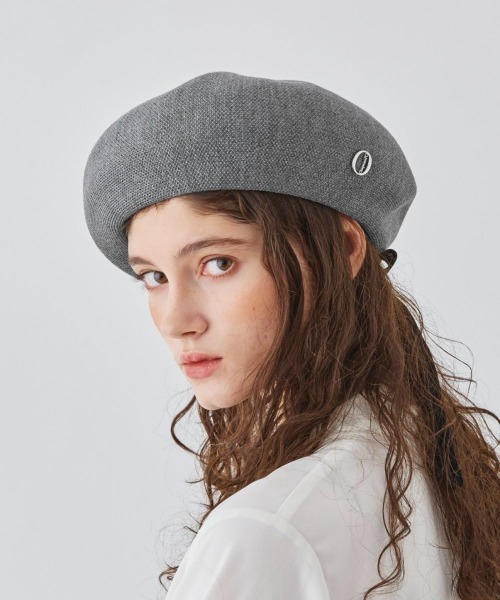 「Chapeau d' O」 ベレー帽 M/57.5cm ブラック レディース_画像5