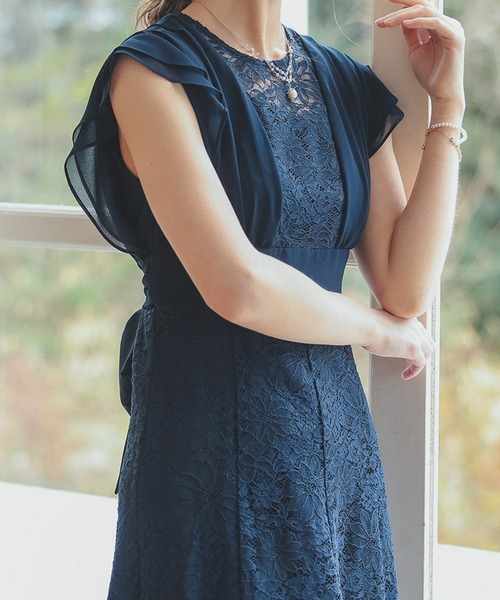「Dorry Doll」 半袖ワンピース M ブルー レディース_画像2