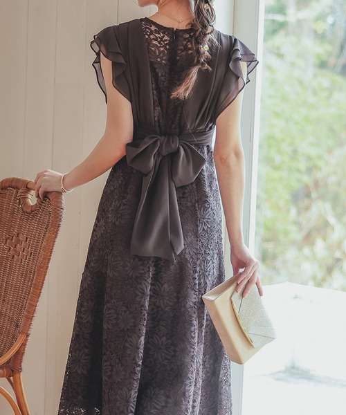 「Dorry Doll」 半袖ワンピース M ブルー レディース_画像3