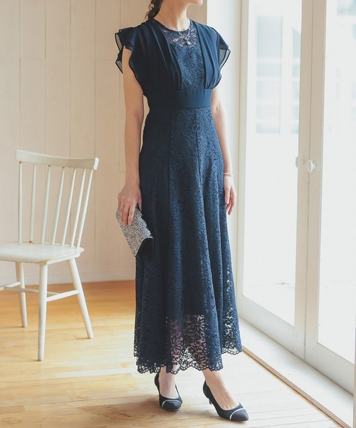 「Dorry Doll」 半袖ワンピース M ブルー レディース_画像6
