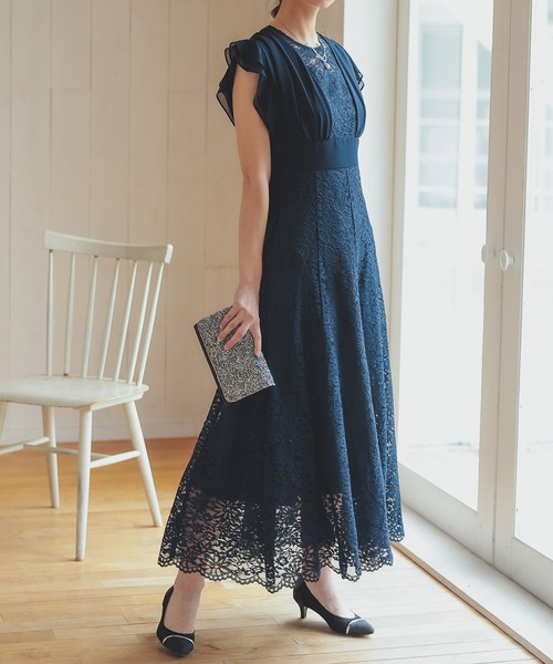 「Dorry Doll」 半袖ワンピース M ブルー レディース_画像7