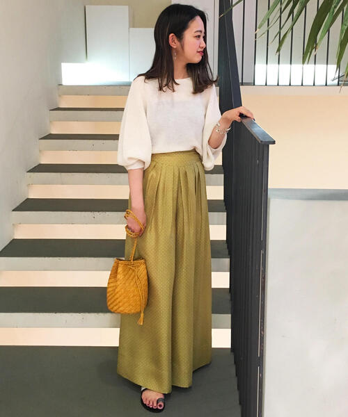 「SOULEIADO」 パンツ 36 イエロー系その他2 レディース_画像6