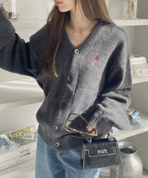 「BEVERLY HILLS POLO CLUB」 ニットカーディガン FREE ベージュ メンズ_画像4